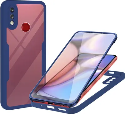 Produktbild von König Design Hülle kompatibel mit Samsung Galaxy A10s Kunststoff Full Cover Handyhülle - Case Blau