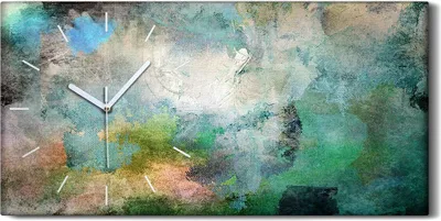 Produktbild von Dekor Leinwand Uhr Wandbilder Geräuschlos 60x30 Malerei Abstrakte Kunst - weiße Hände