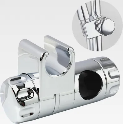 Produktbild von Duschhalterung, Handbrause, Halterung für Duschkopf, 25 mm, verstellbar, Duschhalterung für Duschstange, ABS-Kunststoff, verchromt, um 360 Grad drehbar