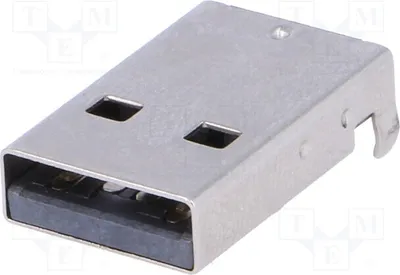 Zdjęcie produktu dla 1 sztuka wtyku USB typu A z kątem 90°, prąd 1,5A, złącze DS1098-BN0, kompatybilne z USB i IEEE1394