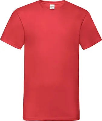 Produktbild von Fruit of the Loom 61-066-0 | Valueweight V-Neck Herren T-Shirt - Farbe: Red - Größe: L