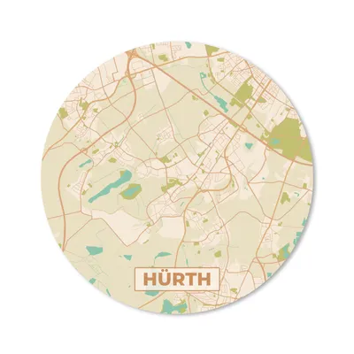Produktbild von MuchoWow® Mauspad Mousepad Hürth - Karte - Vintage - Stadtplan 30x30 cm - Mousepads - Maus Mat - Pad - Mausunterlage - Tischunterlage - Schreibtischmatten