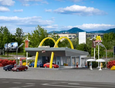 Produktbild von Vollmer 47765 - N McDonald´s Schnellrestaurant mit McDrive  - Neu