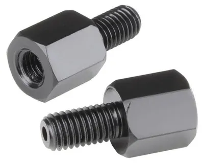 Image de Adaptateur de rétroviseur Citomerx noir (rétroviseur : filetage M8 à droite / guidon : filetage M8 à droite)