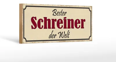 Produktbild von Holzschild Spruch 27x10cm bester Schreiner der Welt Arbeit