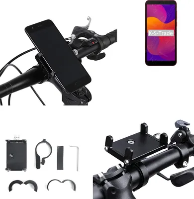 Produktbild von K-S-Trade Handyhalterung für das Fahrrad kompatibel mit Huawei Honor 9S Halter Lenkstange Fahrradhalterung Motorrad Bike Mount Befestigung Smartphone