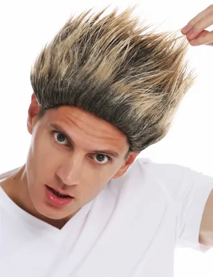 Produktbild von WIG ME UP Perücke Troll Kobold hoch toupiert schwarz blond 31733-ZA103-82A