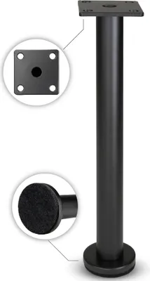 Image de Pied de meuble noir mat Hauteur 21 cm Pied de meuble canapé lit armoires Réglable [1 pièce]