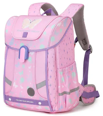 Produktbild von Schulrucksack Mädchen Ergonomisch 1-4. Klasse Brustgurt Rosa