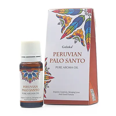 Produktbild von Goloka Duftöl - Indische Naturdüfte für Aromatherapie, Raumduft, Diffusor, Duftlampe (10ml), Palo Santo