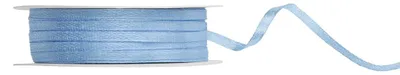 Image de Satin ruban cadeau bleu bébé bleu clair 50m largeur 3mm