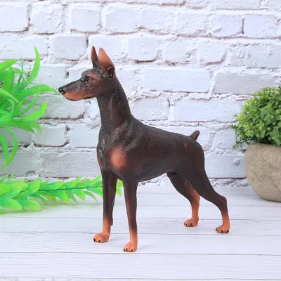 Produktbild von Simulation Hund Modell Tier Statue Kinder Kinder Spielen Lernspielzeug Geschenk Braun