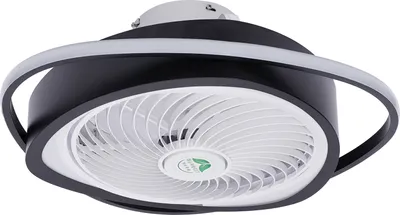 Produktbild von 36W Deckenventilator mit Beleuchtung LED dimmbar und Fernbedienung 3 Windgeschwindigkeiten Metallgehäuse Kronleuchter Deckenlampe (schwarz) 36W
