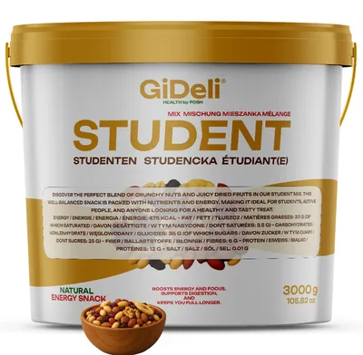 Produktbild von Studentenfutter 3kg Nuss-Frucht-Mix ungesalzen Cranberries Bananenchips GiDeli