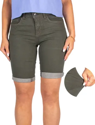 Immagine prodotto di Pantaloncini da donna elasticizzati FIRI, comodi, con polsini, verde, 46 3XL
