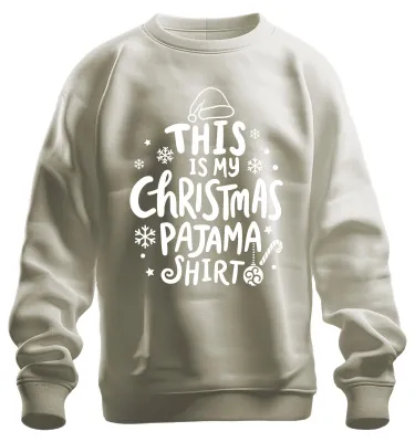 Obrázek produktu pro Tohle je moje vánoční pyžamové tričko Bílý motiv - Vánoce Xmas Christmas Uni svetr, Příroda, L