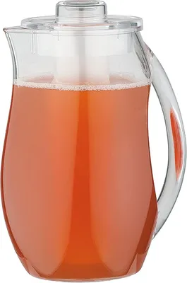 Kanne mit Eiswasserschlauch, 2,8 l, 19x13x27 cm, transparent