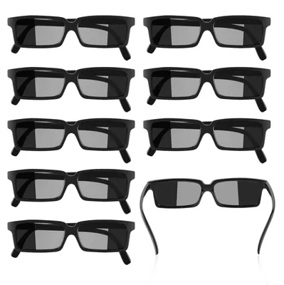 Imagen del producto de Gafas de protección negras, paquete de 10 unidades, para niños y adultos