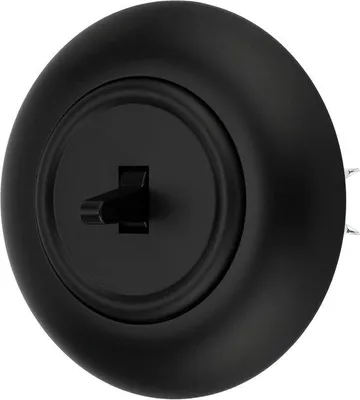 Productafbeelding van Inbouw retro kruisschakelaar, steekklem, All-in-One, serie VX1 zwart mat