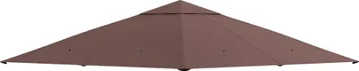 Image de Toile de rechange pour pavillon tonnelle tente toit de remplacement gazebo de jardin tissu polyester haute densitšŠ 180 g/m2 anti-UV 3 x 3 m cafšŠ