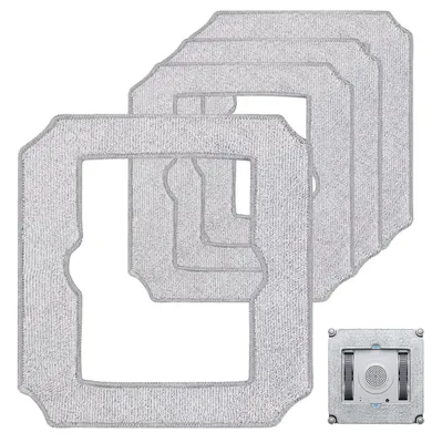 4 Reinigungspads für Fensterroboter, Mikrofaser, waschbar