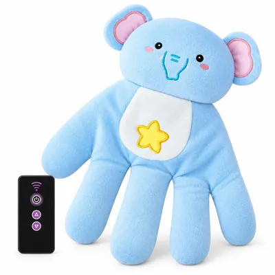 Produktbild von Baby Beruhigungskissen als Hand, elektrische Einschlafhilfe mit Fernbedienung, beheizbarem Rotbohnen-Kissen, 35 × 24 cm