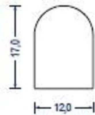 Produktbild von DP29 SIL Silikonschaum Halbrundprofil D-Profil 12x17 mm Gummidichtung Türdichtung