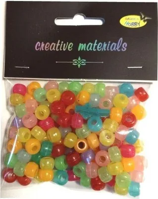 Obrázok produktu pre Korálky svietiace v tme 6mm 39g 150ks MIX