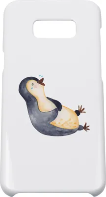 Produktbild von Mr. & Mrs. Panda Samsung Galaxy S8 plus Handyhülle  Pinguin Lachen - Weiß - Geschenk, Cover, Lustiger Spruch, Hülle, Handy Case, Lol, Haha, Pinguine