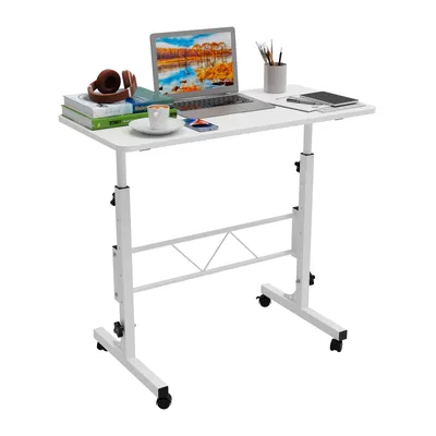 Produktbild von Laptoptisch Bürotisch mit Rollen Computertisch 80x40cm höhenverstellbar