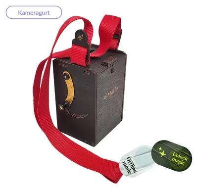 Produktbild von Kameragurt für Sofortbildkamera aus Holz