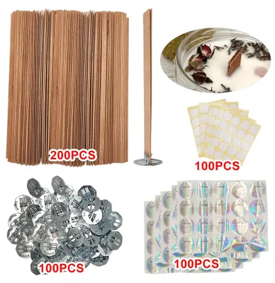 Obrázek produktu pro Sada 200 bezdýmných svíček do svícnů, včetně držáků, design bez kouře