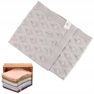 Produktbild von Snuglytots Babydecke Muschel Grau 100% Baumwolle 90x100 cm