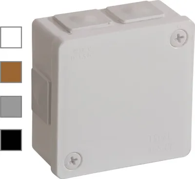 Produktbild von Aufputz, hermetisch, graue Box mit Klemme 86x86x40 IP55 Viplast 02253