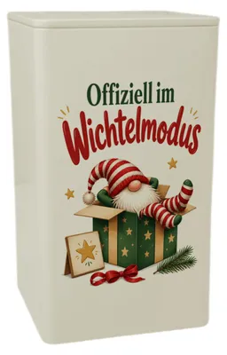 Produktbild von Dose 900ml Wichtelmodus - Vorratsdose für Wintervorräte Teedose Mit Spruch: