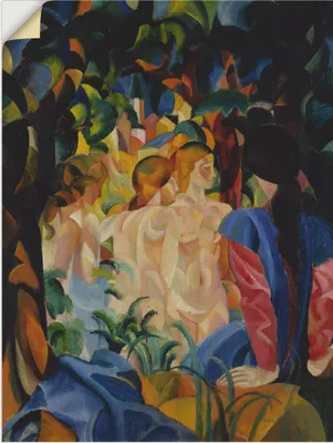 Produktbild von ARTland Wandbild, selbstklebend Badende Mädchen. 1913. Größe: 60x80 cm