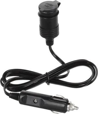 Image de Jtron Premium 12V Car Cigarette Lighting Socket Extension Cord, Fuseed with Cover, Length : 2m(black)