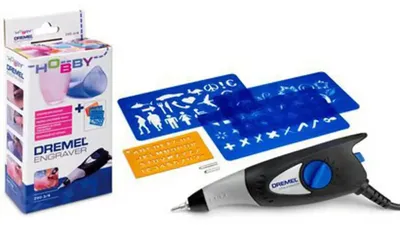 Produktbild von DREMEL® Gravierer 290-3 Hobby (35 W) mit 3 Zubehöre, 4 Designschablonen