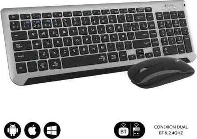 Obrázek produktu pro Klávesnice s myší Subblim SUBKBC-DCEP20 černá šedá Qwerty španělská QWERTY