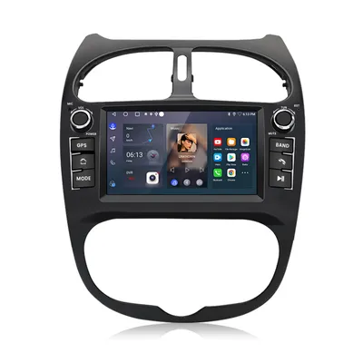 Image de Autoradio CarPlay 7"Android 15  pour PEUGEOT 206 206CC 206SW 2000-2015 GPS Navi WIFI BT SW C USB FM 2+64 Go