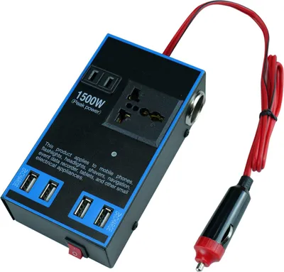 Obrázek produktu pro Měnič napětí z 12 V 24 V na 110 V 220 V 1500 W Multifunkční měnič pro domácí zásuvky nákladních automobilů