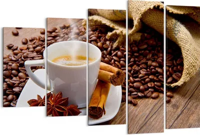 Produktbild von Bild auf Leinwand - Leinwandbild - Kaffee schwarz Frühstück Schokolade - 150x100cm - Wand Bild - Wanddeko - Leinwanddruck - Bilder - Kunstdruck - Leinwand bilder - Wandkunst - EG150x100-2152
