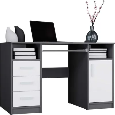 Obrázek produktu pro Psací stůl, antracit / bílá, 120 x 75 x 60 cm