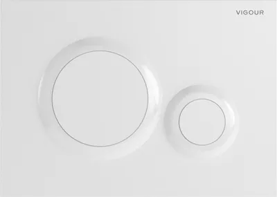 Produktbild von VIGOUR Don Individual 1.0  WC-Betätigungsplatte 2 Mengen-Spültechnik 20,5x14,5 cm, weiß matt/glänzend