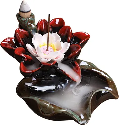 Zdjęcie produktu dla Kadzidełko Lotus Uchwyt na kadzidełka Biały dym Ceramiczny palnik na kadzidełka Refluks Dyfuzory do aromaterapii