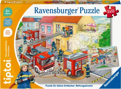 Produktbild von Ravensburger tiptoi Puzzle 00133 Puzzle für kleine Entdecker: Rettungseinsatz, Puzzle für Kinder ab 3 Jahren, für 1 Spieler