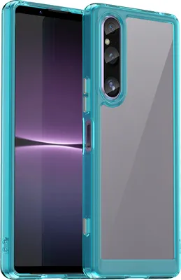 Immagine prodotto di Custodia per Sony Xperia 1 V trasparente, antiurto Custodia protettiva in silicone TPU azzurro