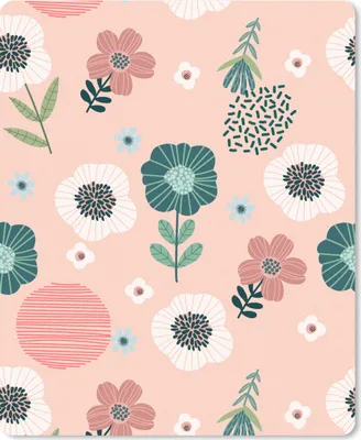 Produktbild von MuchoWow® Mauspad Mousepad Muster - Blumen - Pflanzen 19x23 cm - Mousepads - Maus Mat - Pad - Mausunterlage - Mauspads - Spielen