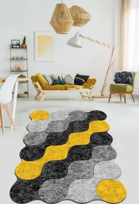 Immagine prodotto di Conceptum Hypnose, Circle- Circle DjtCHL, Colorato, Tappeto a pelo corto, 140 x 190 cm, 50% tessuto di velluto / 50% poliestere