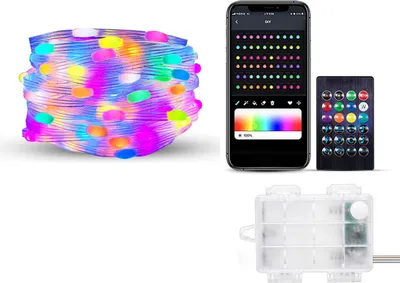 Produktbild von APP-Lichterketten, Beleuchtung, intelligente BT-Lichterketten, Dekoration, bunte Lichter